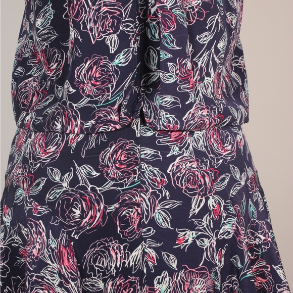 Joie Silk Floral Pattern Printed Sleeveless Dress - Picture 7 of 10